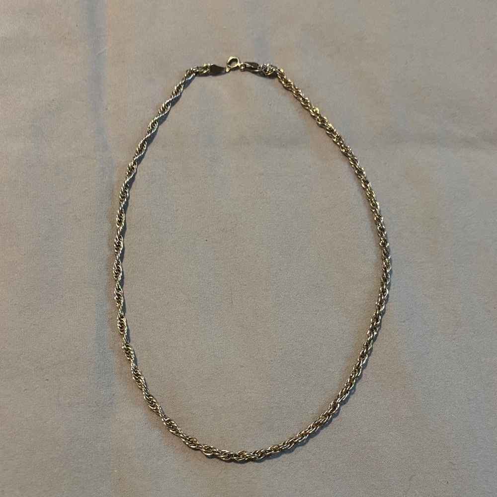925 Stamped Gold Rope Chain Necklace
